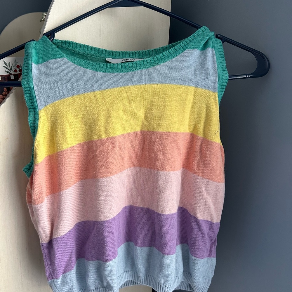 Colorful Striped Crop Top by [Brand]